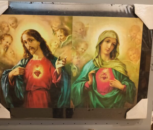 Frame sacred heart of Jesus and Mary - Image 2