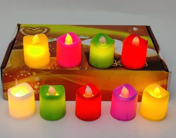 COLOURFULL CANDLES PACK OF 24