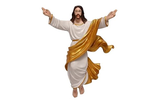 Risen Jesus Christ A0042 Idol & showpiece for Gifting & Decoration Purpose (Gold & White) (3 x 10 x12 Inches) - Image 2