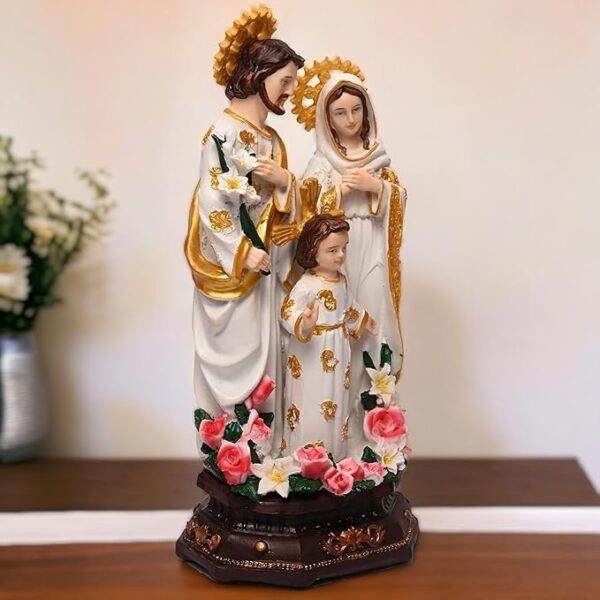 The Holy Family Catholic Idol for Home/Living Room/Prayer Room/Decoration & Gifting (4 x 5.5 x 12 in) (A0067(White)) - Image 5