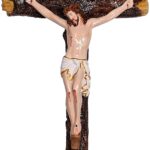 Crucifix/Jesus Christ/Cross Jesus/Crucified Jesus Idol for Home/Living Room/Prayer Room/Gifting (Multi Colour,2.5X6.7X11.5 inches)