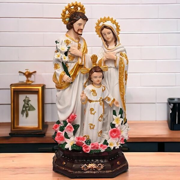 The Holy Family Catholic Idol for Home/Living Room/Prayer Room/Decoration & Gifting (4 x 5.5 x 12 in) (A0067(White)) - Image 2