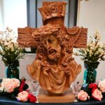 Resin Jesus Christ Idol Perfect for Housewarming, Drawing Room, Gifting and Decoration, Brown 8 Inch