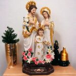 The Holy Family Catholic Idol for Home/Living Room/Prayer Room/Decoration & Gifting (4 x 5.5 x 12 in) (A0067(White))