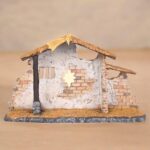 Christmas Crib House Nativity Scene Resin Holy Crib, Christmas Decorations, Christmas Gift, Xmas Crib 24 CM