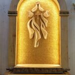 Alter of metallic wooden frame and inside charcoal sheet