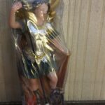 01 fibre statue of St Michael the archangel.